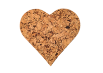 Tapis décoratif moyen en liège en forme de coeur - 4 pièces - 2