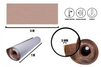 Rouleau de liège adhésif 5mm(1mx5m) - à gros grains - 5