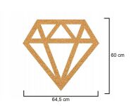 Autocollant de liège diamant - 3
