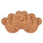 Tapis décoratif en liège en forme d'ours en peluche - 4 pièces - 2